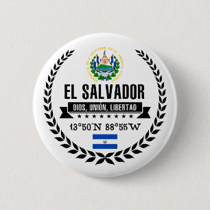 El Salvador 2 Inch Round Button