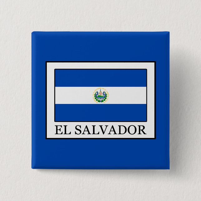 El Salvador 2 Inch Square Button (Front)