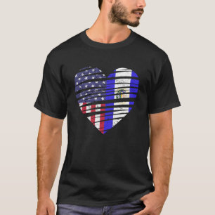 El Salvador American Grown Heart USA Patriot Herit T-Shirt