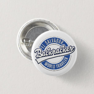 El Salvador backpacker world traveller 1 Inch Round Button