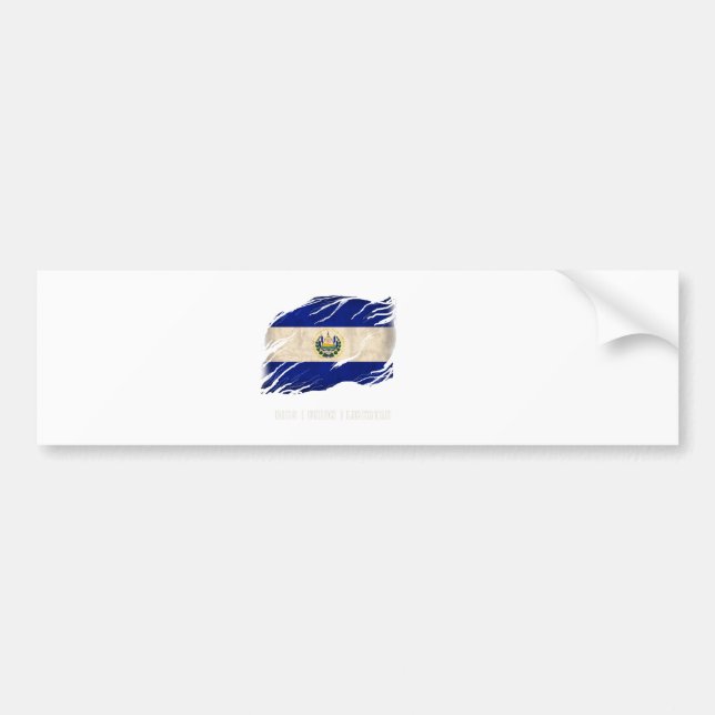 El Salvador Bumper Sticker- Dios Union Libertad Sticker (Front)
