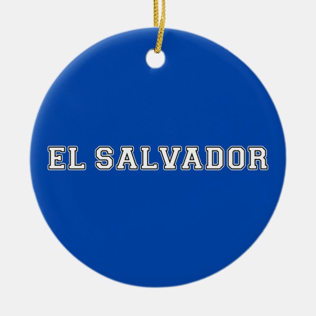 El Salvador Ceramic Ornament (Front)