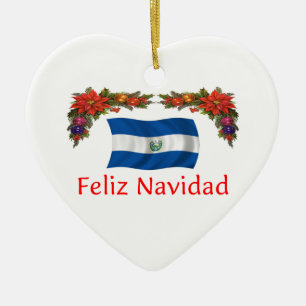 El Salvador Christmas Ceramic Ornament