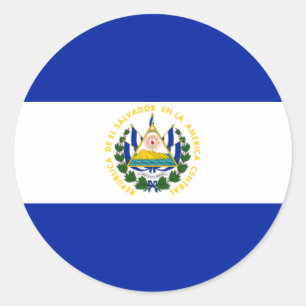 el salvador classic round sticker
