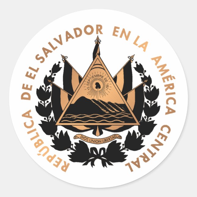 El Salvador Classic Round Sticker (Front)