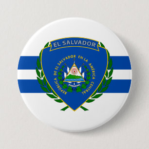 El Salvador Coat of Arms 3 Inch Round Button
