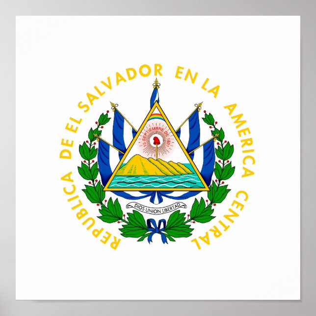 El Salvador Coat of Arms Poster (Front)
