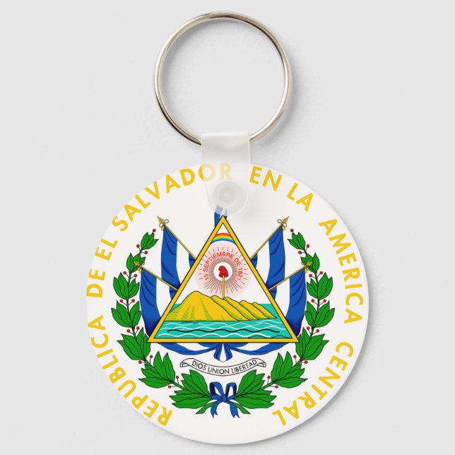 El Salvador Coat of arms SV Keychain (Front)