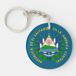 El Salvador country coat arms symbol emblem flag Keychain