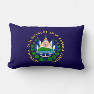 El Salvador country coat arms symbol emblem flag Lumbar Pillow