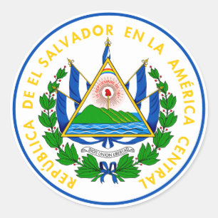 el salvador emblem classic round sticker