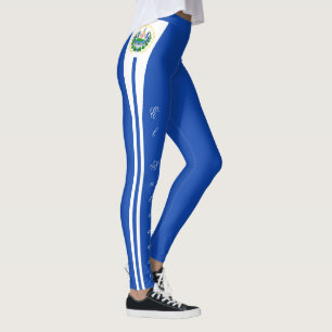 El Salvador fashion leggings, El Salvador Flag Leggings