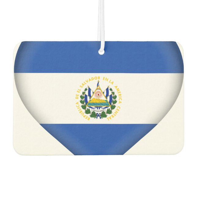 El Salvador Flag Air Freshener (Front)