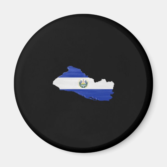 El Salvador flag and map Magnet (Front)