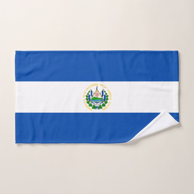 El Salvador Flag Bath Towel Set (Hand Towel)