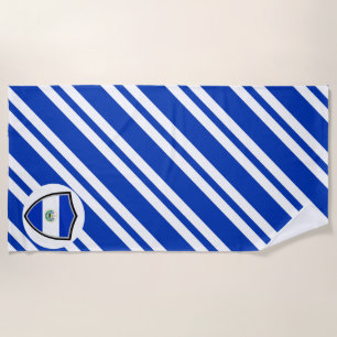 El Salvador flag beach towel