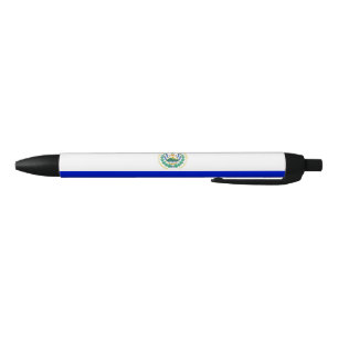 El Salvador flag Black Ink Pen