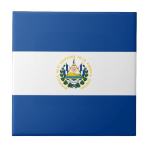 El Salvador Flag Ceramic Tile