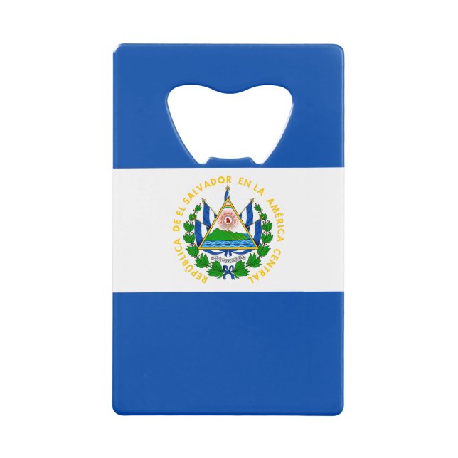 El Salvador Flag Credit Card Bottle Opener (Front)