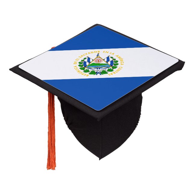 El Salvador Flag Graduation Cap Topper (Angled)