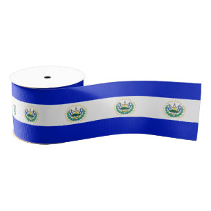 El Salvador flag Grosgrain Ribbon