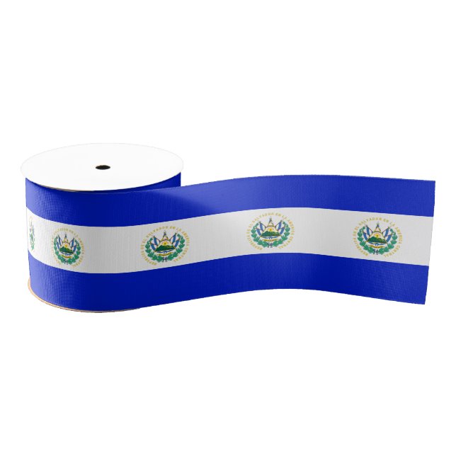 El Salvador flag Grosgrain Ribbon (Spool)