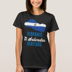 El Salvador Flag Hispanic Heritage Month El Salvad T-Shirt
