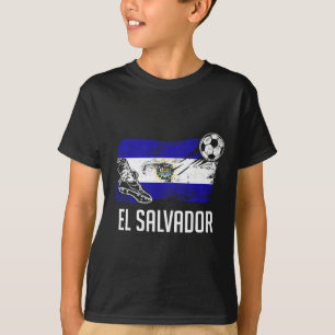 El Salvador Flag Jersey Salvadorean Soccer Team Sa T-Shirt