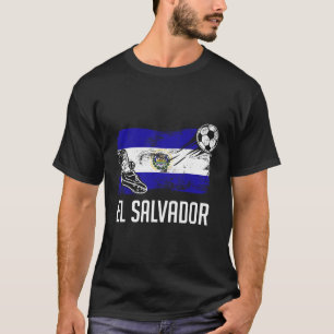 El Salvador Flag Jersey Salvadorean Soccer Team Sa T-Shirt