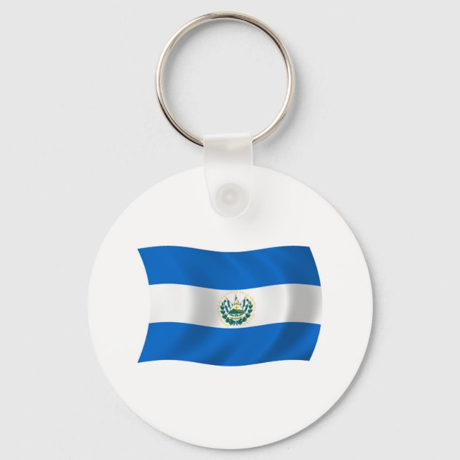 El Salvador Flag Keychain (Front)