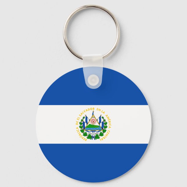El Salvador Flag Keychain (Front)