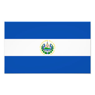 El Salvador Flag Photo Print