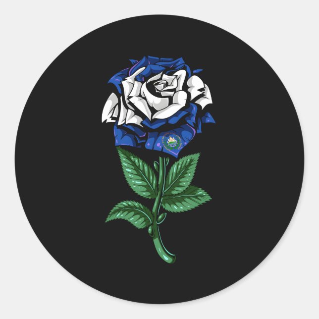 El Salvador Flag Salvadoran Classic Round Sticker (Front)
