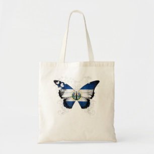 El Salvador Flag Shirt Butterfly Graphic  Tote Bag