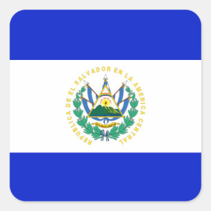 El Salvador flag Square Sticker