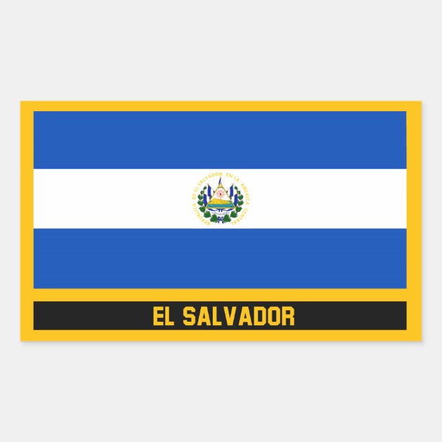 El Salvador Flag Sticker (Front)