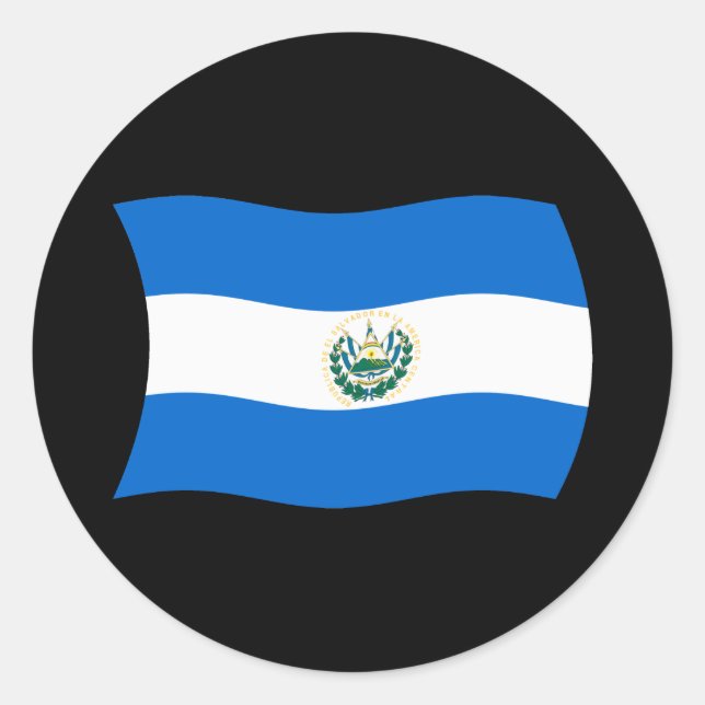 El Salvador Flag Sticker (Front)
