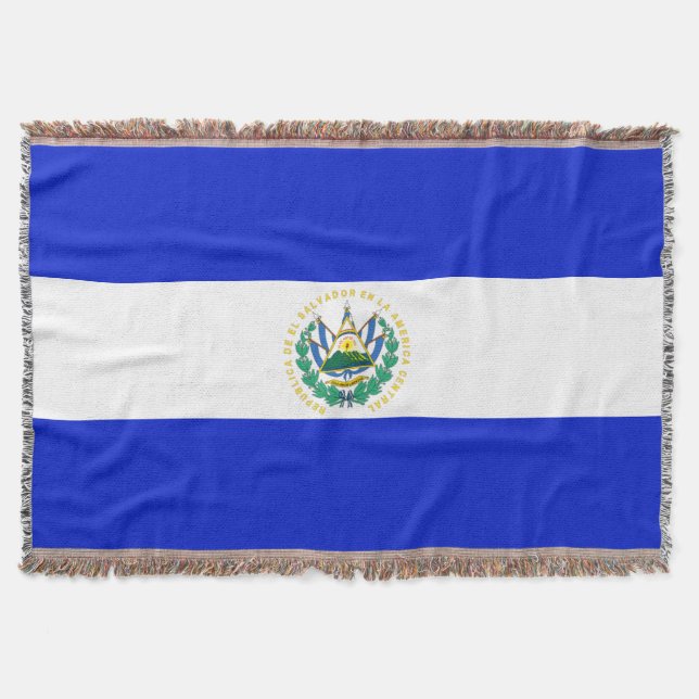 El Salvador flag Throw Blanket (Front)