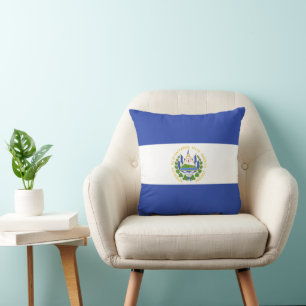 El Salvador flag Throw Pillow