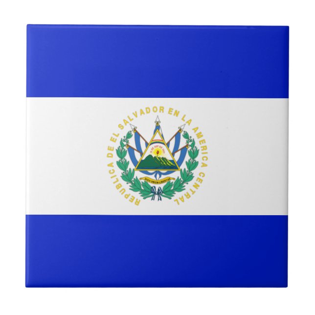 El Salvador flag Tile (Front)