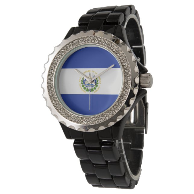 El Salvador flag Watch (Angled)