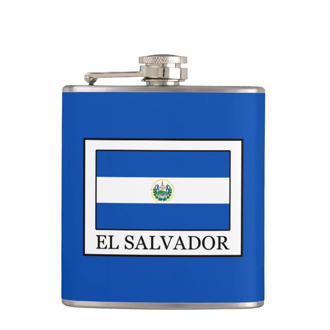 El Salvador Hip Flask (Front)