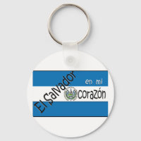 El Salvador Llavero con bandera Keyring