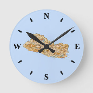 El Salvador Map Clock
