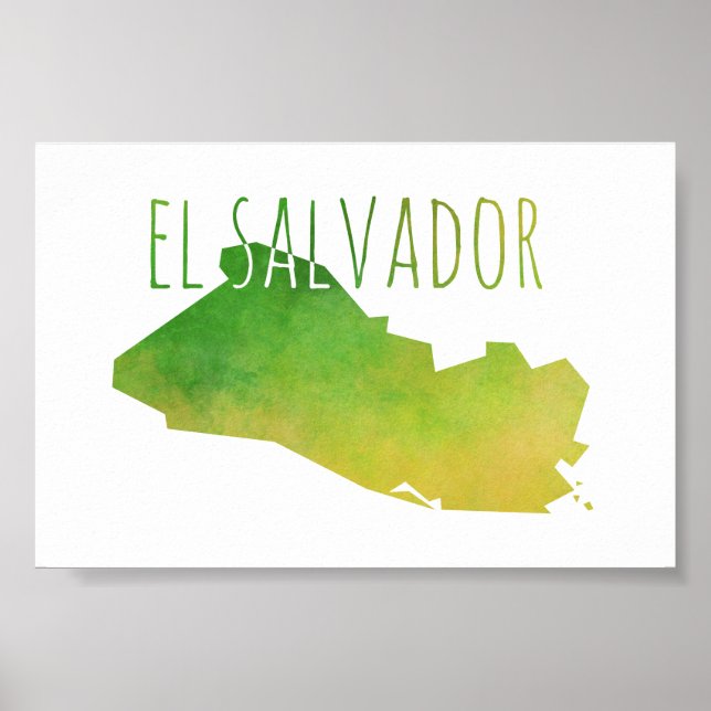 El Salvador Map Poster (Front)