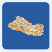 El Salvador Map Sticker