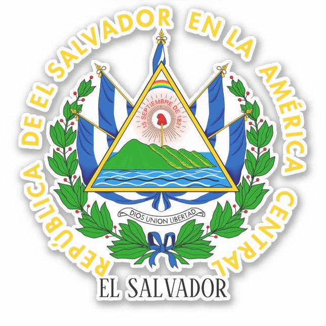 El Salvador National Coat Of Arms Patriotic (Front)