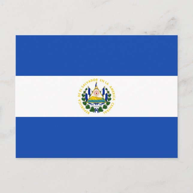 El Salvador National World Flag Postcard (Front)