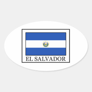 El Salvador Oval Sticker