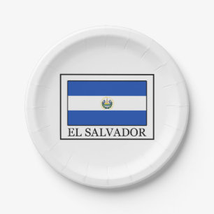 El Salvador Paper Plate